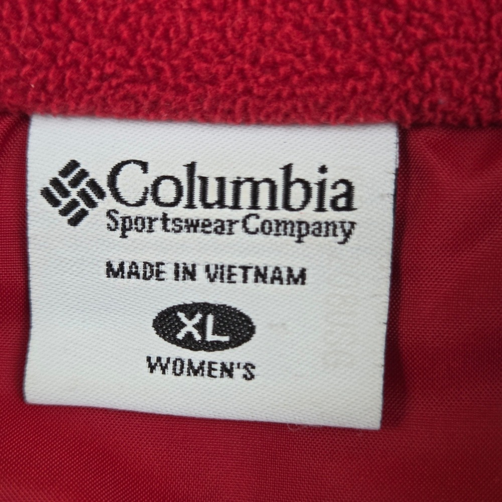 Columbia Womens XL Esmeralda Valley Quilted Vest Red Full Zip Lightweight Fleece - Picture 4 of 6